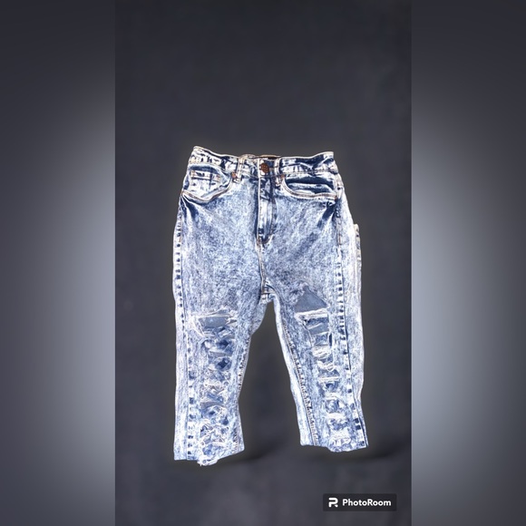 SKINNY FIT high waisted bleached washed skinny ripped jeans size 3! - Picture 2 of 4